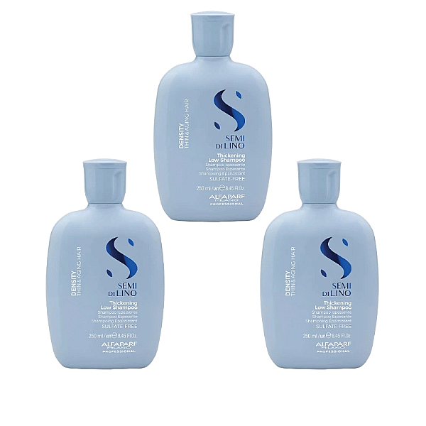 Pachet 3 x sampon densificator pentru par subtire semi di lino 250ml