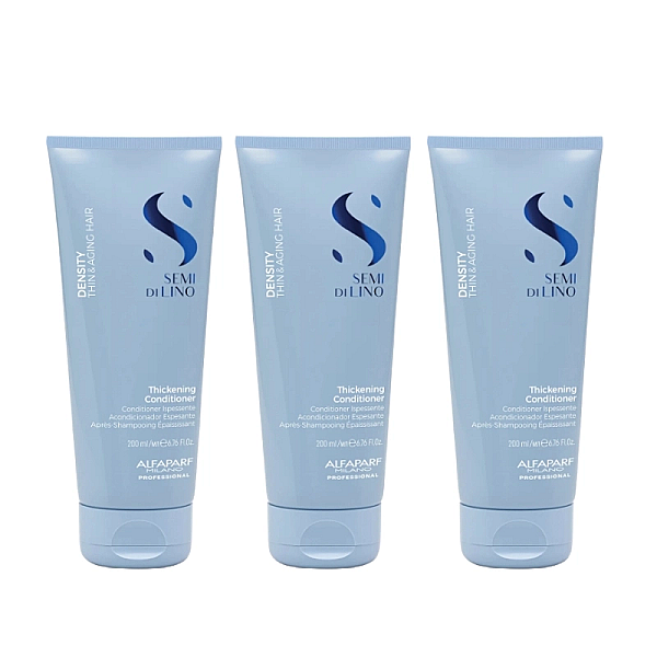 Pachet 3 x balsam densificator pentru par subtire semi di lino 200ml 