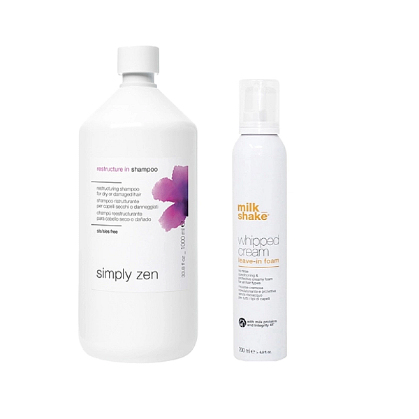 Pachet par deteriorat restructure in - sampon 1000ml, spuma whipped 200ml