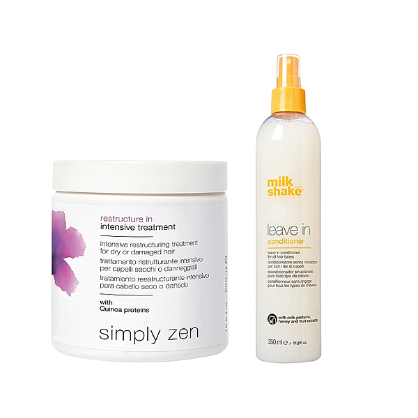 Pachet par deteriorat restructure in - masca 500ml, balsam leave-in 350ml