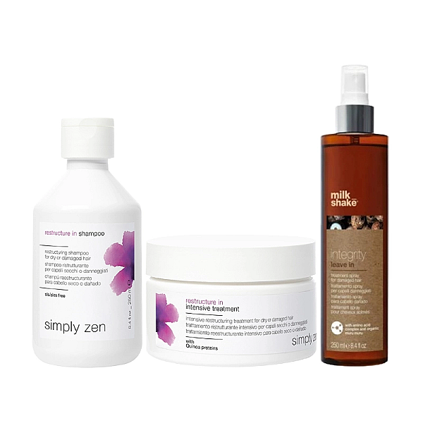 Pachet par deteriorat restructure in - sampon 250ml, masca 200ml, tratament leave-in 250ml