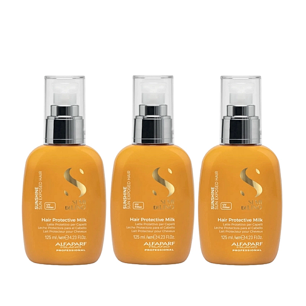 Pachet 3 x tratament fluid leave-in semi di lino sunshine 125ml
