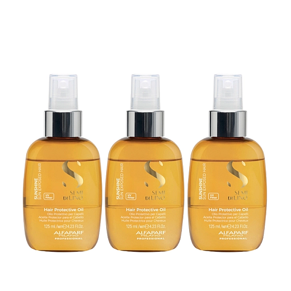 Pachet 3 x ulei bifazic pentru protectie solara semi di lino sunshine 125ml