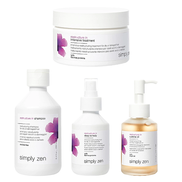 Pachet par deteriorat restructure in - sampon 250 ml, masca 200ml, lotiune 150ml, ulei 100ml