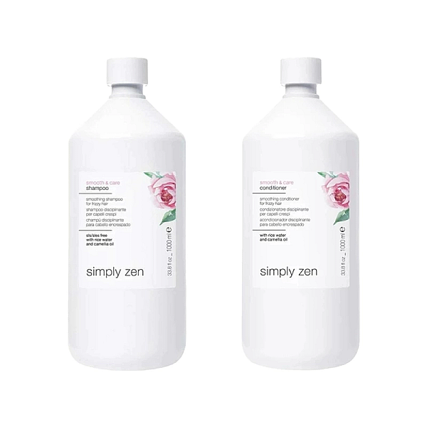Pachet par indisciplinat smooth & care - sampon 1000ml, balsam 1000ml