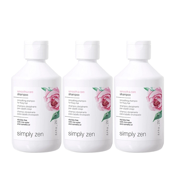 Pachet 3 x sampon pentru par indisciplinat smooth & care 250ml 
