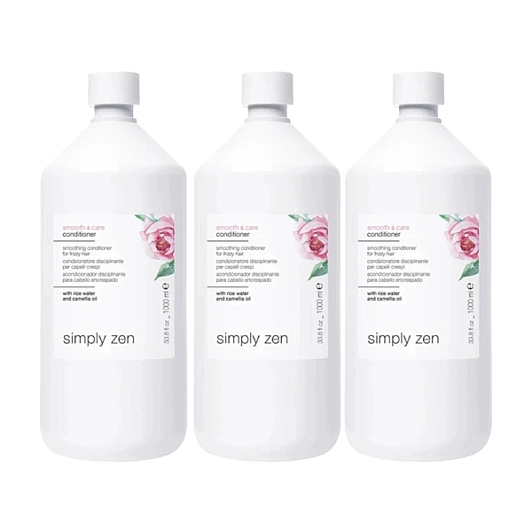 Pachet 3 x balsam pentru par indisciplinat smooth & care 1000ml