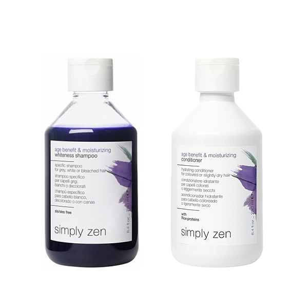 Pachet pentru par vopsit moisturizing whiteness age benefit - sampon 250 ml, balsam 250 ml