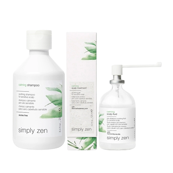 Pachet pentru scalp sensibil nuovo calming - sampon 250ml, tratament 125ml, lotiune calmanta 100ml