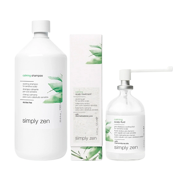 Pachet pentru scalp sensibil nuovo calming - sampon 1000ml, tratament 125ml, lotiune calmanta 100ml