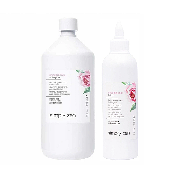 Pachet par indisciplinat smooth & care - sampon 1000ml, lotiune 250ml