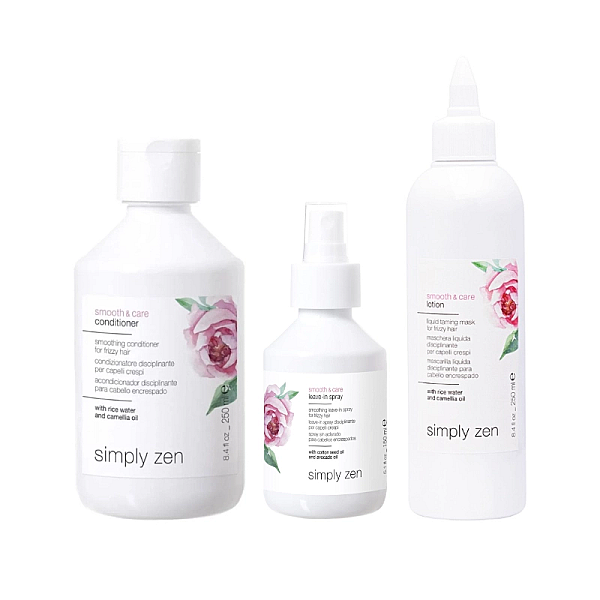Pachet par indisciplinat smooth & care - sampon 250ml, lotiune 250ml, tratament leave-in 150ml