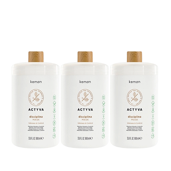 Pachet 3 x masca pentru par indisciplinat actyva disciplina 1000ml