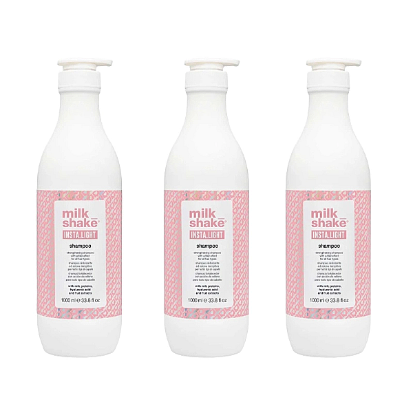 Pachet 3 x sampon pentru netezirea si indrepatarea parului insta light 1000ml