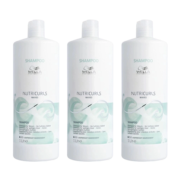 Pachet 3 x sampon pentru par cret sau ondulat care nutricurls 1000ml