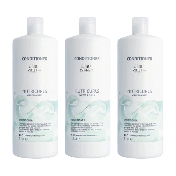 Pachet 3 x balsam pentru par cret sau ondulat care nutricurls 1000ml