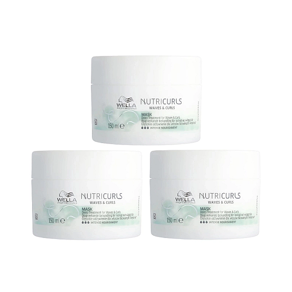 Pachet 3 x masca pentru par cret sau ondulat care nutricurls 150ml