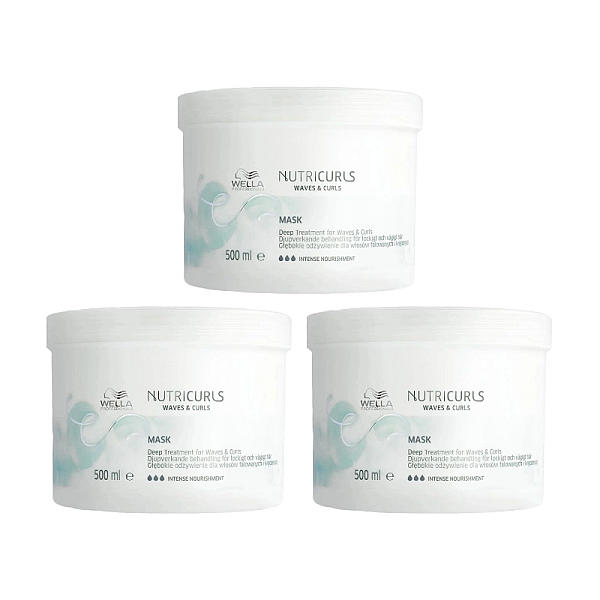 Pachet 3 x masca pentru par cret sau ondulat care nutricurls 500ml