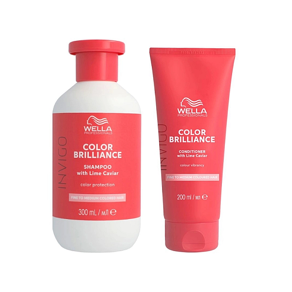 Pachet pentru par vopsit fine invigo brilliance - sampon 300ml, balsam 200ml