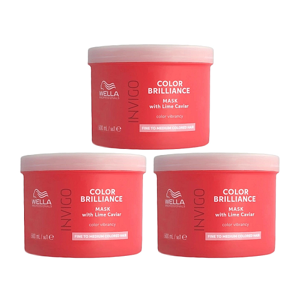 Pachet 3 x masca pentru par vopsit fine invigo brilliance 500ml
