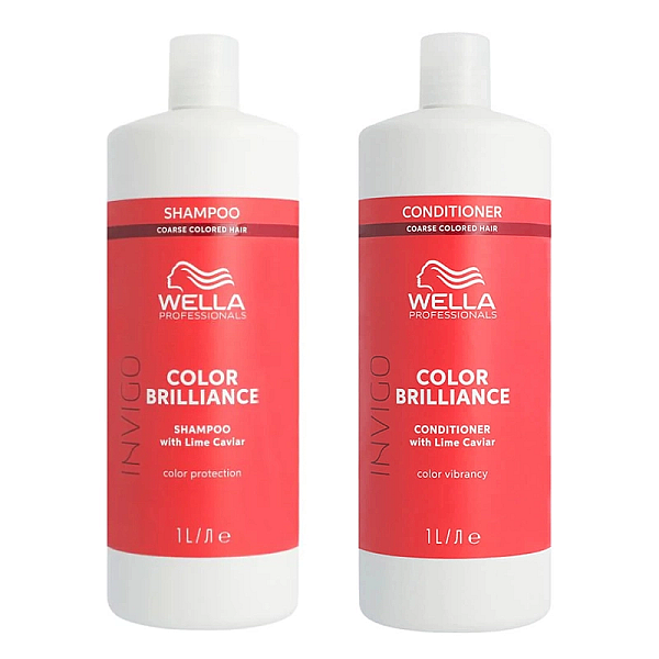 Pachet par vopsit cu structura puternica coarse invigo brilliance - sampon 1000ml, balsam 1000ml