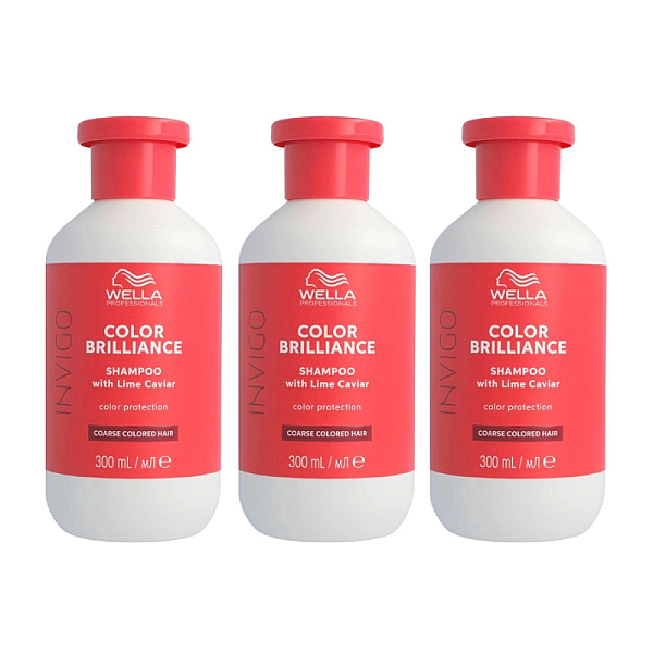 Pachet 3 x sampon pentru par vopsit cu structura puternica coarse invigo brilliance 300ml