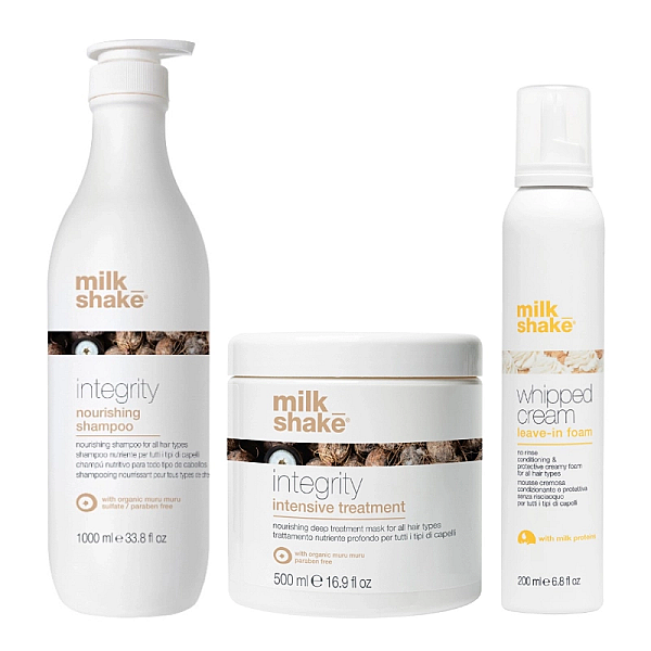 Pachet reparare si hidratare integrity - sampon 1000ml, masca 500ml, spuma 200ml