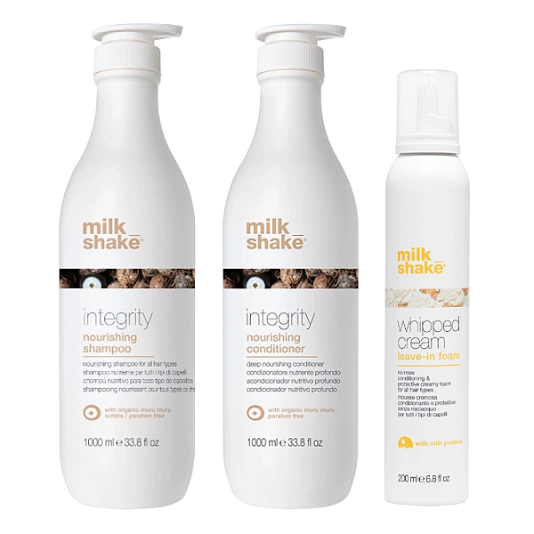 Pachet reparare si hidratare integrity - sampon 1000ml, balsam 1000ml, spuma 200ml