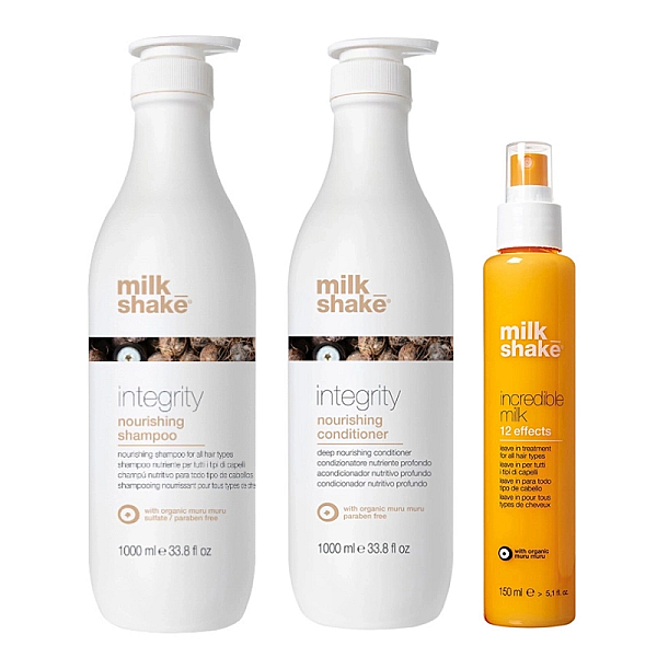 Pachet reparare si hidratare integrity - sampon 1000ml, balsam 1000ml, tratament 12 efecte 150ml