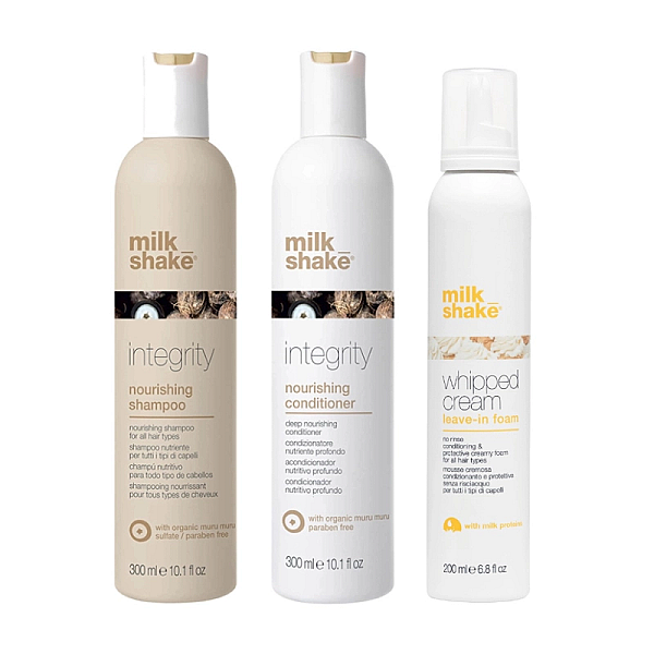 Pachet reparare si hidratare integrity - sampon 300ml, balsam 300ml, spuma 200ml