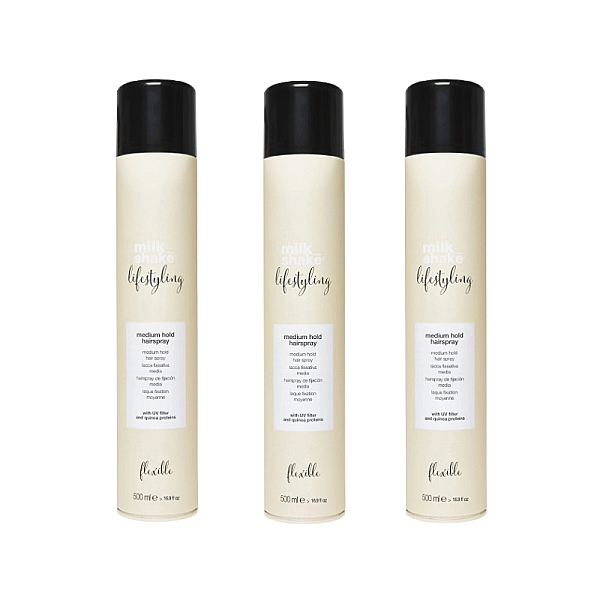 Pachet styling 3 x fixativ cu fixare medie lifestyling lacca open air medium 500ml