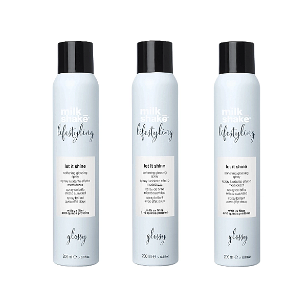 Pachet 3 x spray de par pentru stralucire lifestyling let it shine 200ml