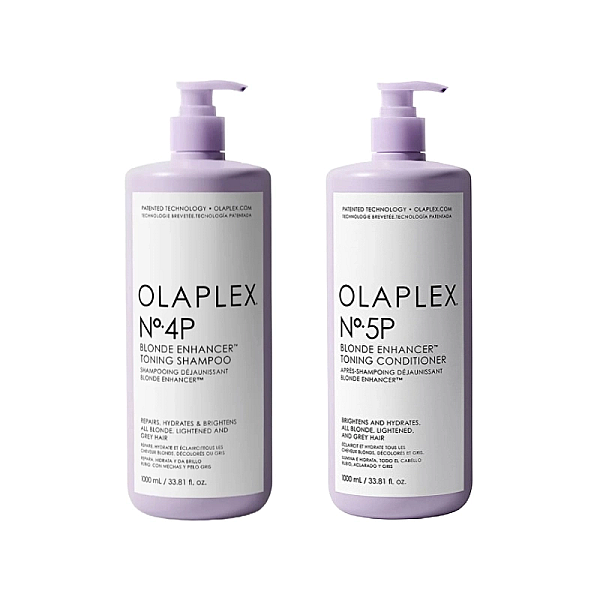 Pachet pentru neutralizarea tonurilor de galben blonde enhancer - sampon 1000ml 4p, balsam 1000ml 5p