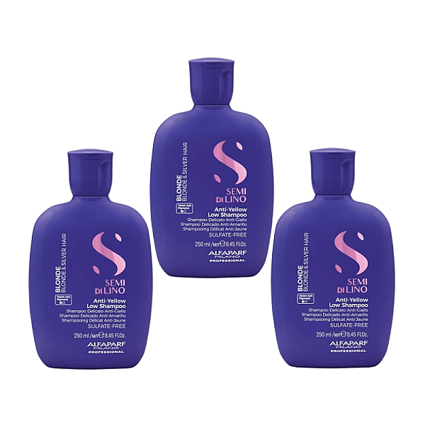 Pachet 3 x sampon pentru neutralizarea tonurilor de galben anti-yellow 250ml