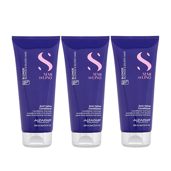 Pachet 3 x balsam pentru neutralizarea tonurilor de galben anti-yellow 200ml