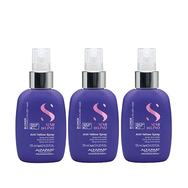 Pachet 3 x spray pentru neutralizarea tonurilor de galben anti-yellow 125ml