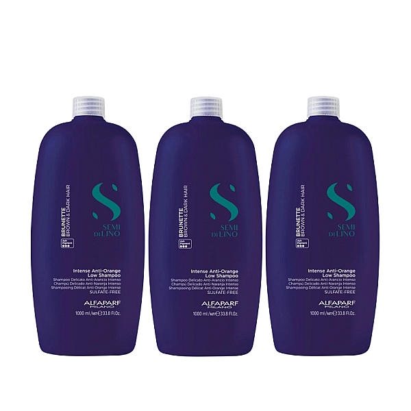 Pachet 3 x sampon pentru neutralizarea tonurilor de portocaliu anti-orange 1000ml