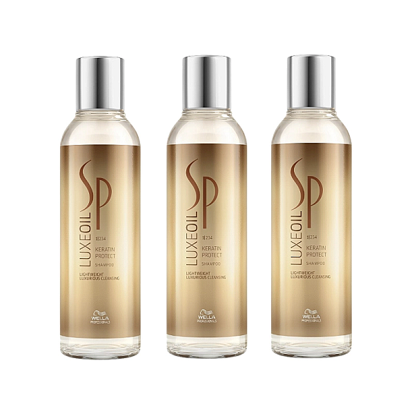 Pachet 3 x sampon cu cheratina pentru par deteriorat luxe oil keratin protect 200ml