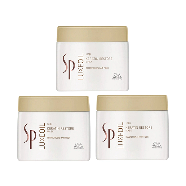 Pachet 3 x masca cu cheratina pentru par deteriorat luxe oil keratin protect 400ml