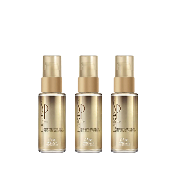Pachet 3 x ulei reconstructiv pentru par deteriorat luxe oil 30ml
