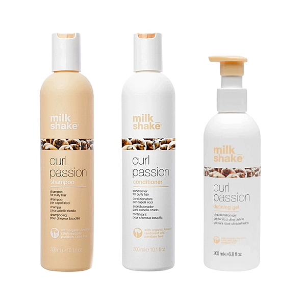 Pachet pentru par cret sau ondulat curl passion - sampon 300 ml, balsam 300 ml, gel 200 ml