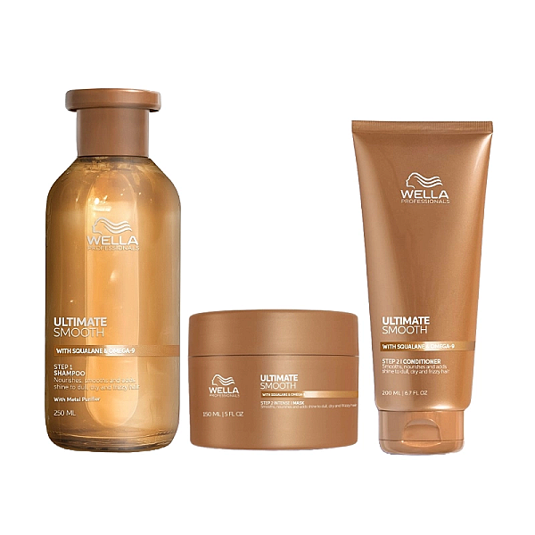 Pachet hidratant pentru par uscat ultimate smooth - sampon 250ml, balsam 200ml, masca 150ml