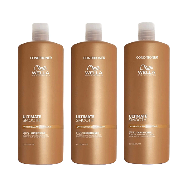 Pachet 3 x balsam hidratant pentru par uscat ultimate smooth 1000ml