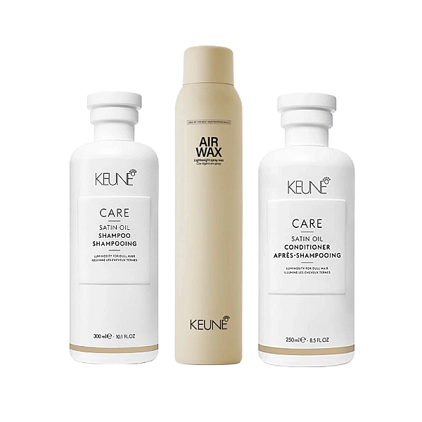 Pachet stralucire si hranire care satin oil - sampon 300ml, balsam 250ml, spray-ceara 200ml