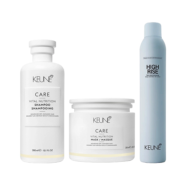 Pachet par uscat care vital nutrition - sampon 300ml, masca 200ml, spray volum 300ml