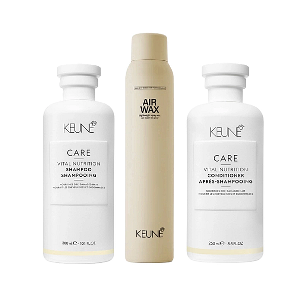 Pachet par uscat care vital nutrition - sampon 300ml, balsam 250ml, spray-ceara 200ml