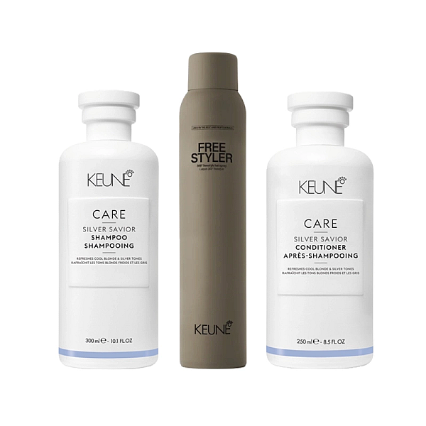 Pachet par blond care silver savior - sampon 300ml, balsam 250ml, fixativ 300ml