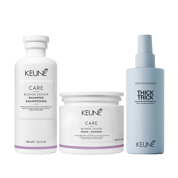 Pachet par blond care blonde savior - sampon 300ml, masca 200ml, protectie termica 200ml
