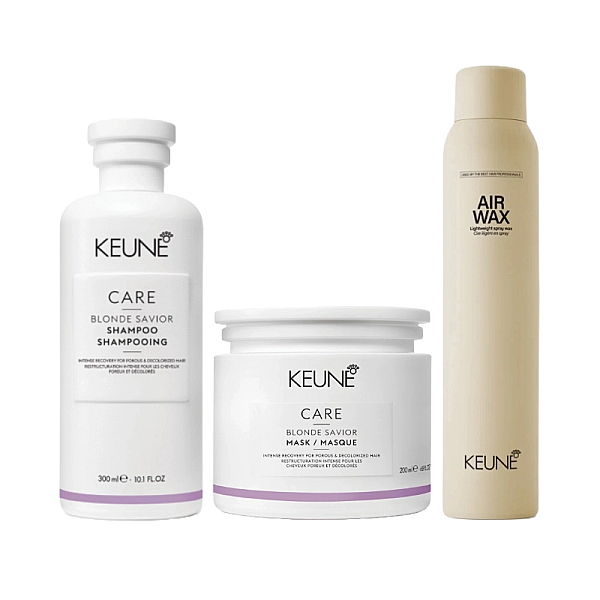 Pachet par blond care blonde savior - sampon 300ml, masca 200ml, spray-ceara 200ml