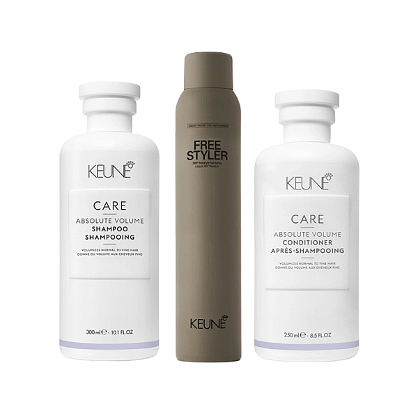 Pachet pentru volum care absolute volume - sampon 300ml, balsam 250ml, fixativ 300ml